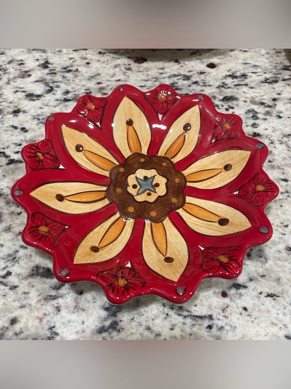 Pier 1 Imports CARYNTHUM Flower Pattern 8" Salad Dessert Replacement Plate